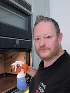 Dave cleaning an oven Dave cleaning an oven